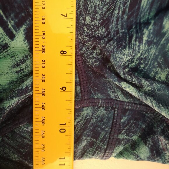 Spalding Speed-Dri Ladies Green & Blue Pattern Size Large Leggings - Picture 10 of 11